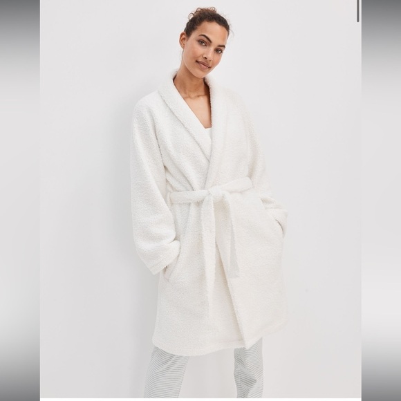 Talbots Other - Talbots Haven Well Within Sherpa Robe Ivory Cream White Size XS